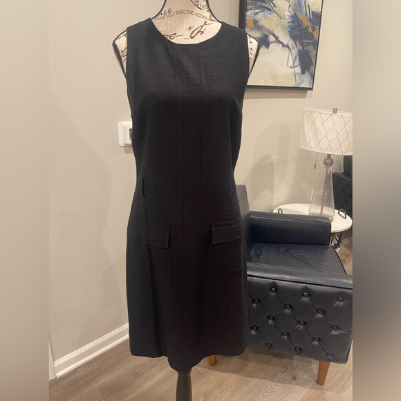 Halogen Black Sleeveless Sheath Dress with Pockets - Size 12 - Picture 1 of 3
